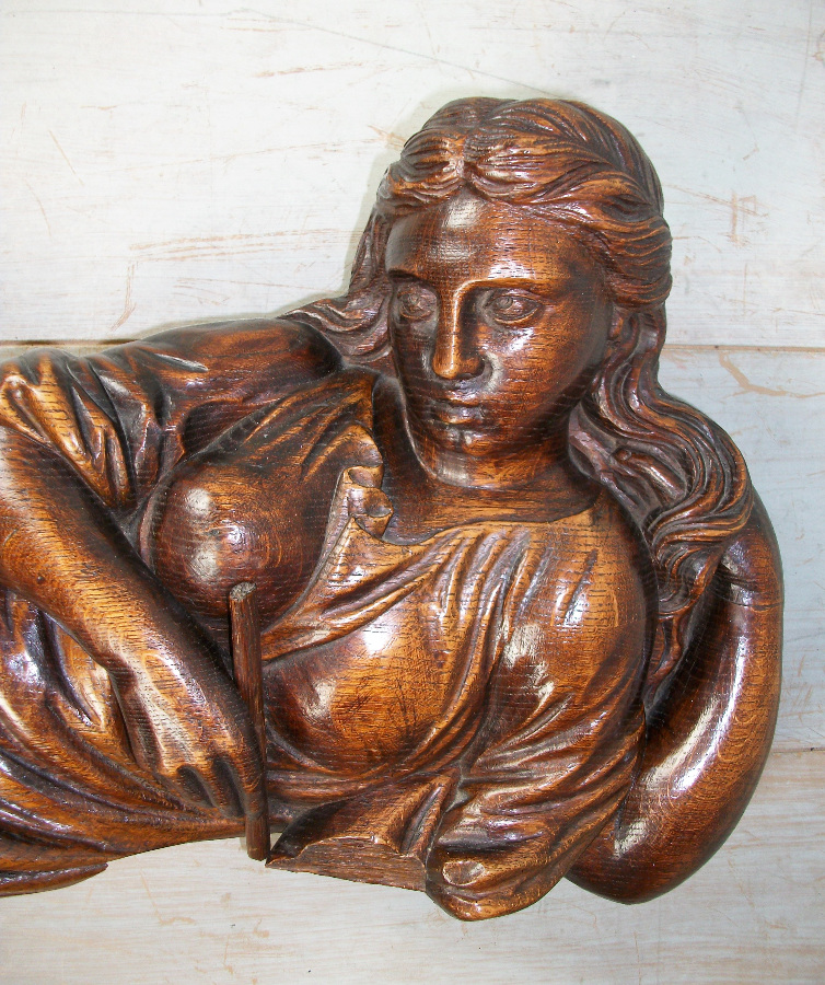 classic female woodsculpture